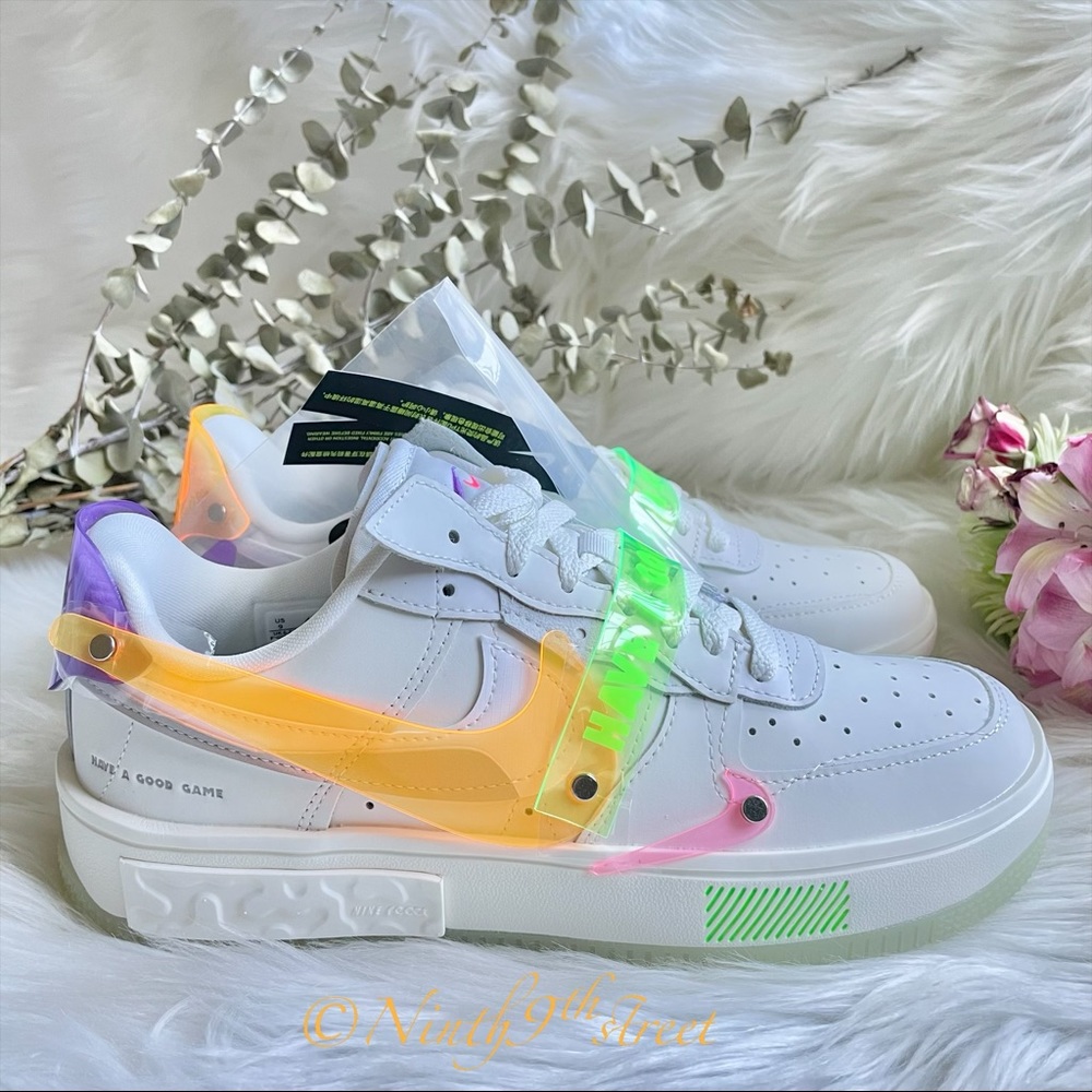 Nike Air Force 1 Fontanka Game Day Sail Green Strike Women’s 9 New - Picture 6 of 16